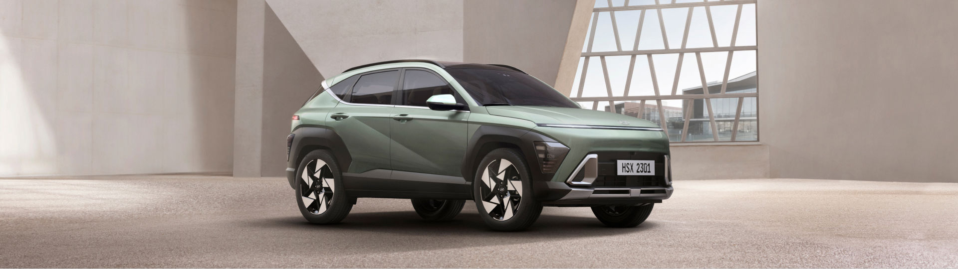 Closer view at the front part of Hyundai car with its logo and grille